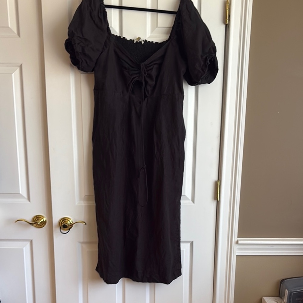 Boden Black Off-the-Shoulder Sheath Dress